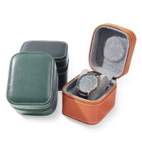 A leather watch zipper ...