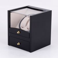 黑色2+0双层马达盒WATCH WINDER  18.3*18*21CM