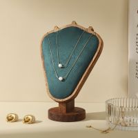 Walnut colored fan-shap...
