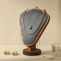 Walnut colored fan-shap...