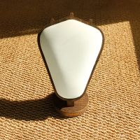 Walnut colored fan-shap...