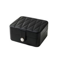 Leather plaid pearl buc...