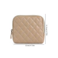 PU plaid zipper six la...